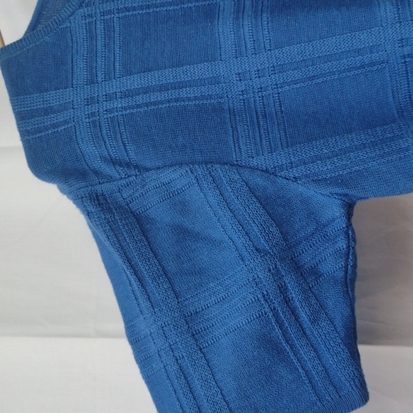 Laura Martin Blue Knit Top L - Picture 4 of 6